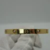 Bracelet Cartier LOVE en or jaune 18 carats, 4 diamants, 0,42 ct, taille 18, ensemble complet