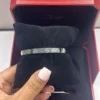 Bracelet Cartier LOVE en or blanc 18 carats, taille 17, coffret complet et certificat