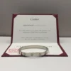 Bracelet Cartier LOVE en or blanc 18 carats, taille 17, coffret complet et certificat