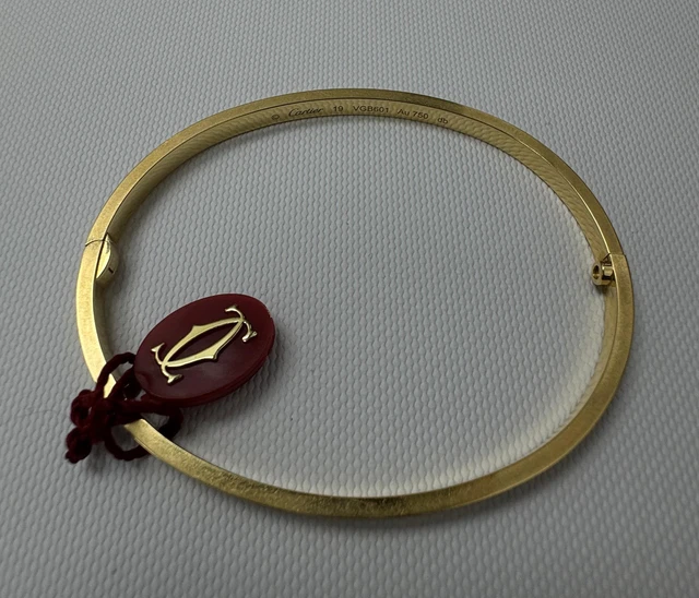 Bracelet jonc Love de Cartier | Or jaune 18 carats | Certificat et écrin | Taille 19