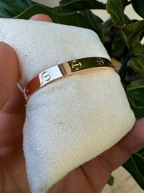 Bracelet Cartier Love en or rose 18 carats, nouvelle version, taille 16, avec boîte et papiers - B4000