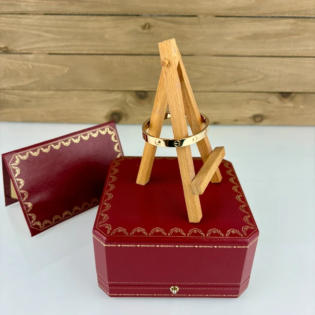 Bracelet Cartier Love en or rose 18 carats, taille 16, ensemble complet avec papiers