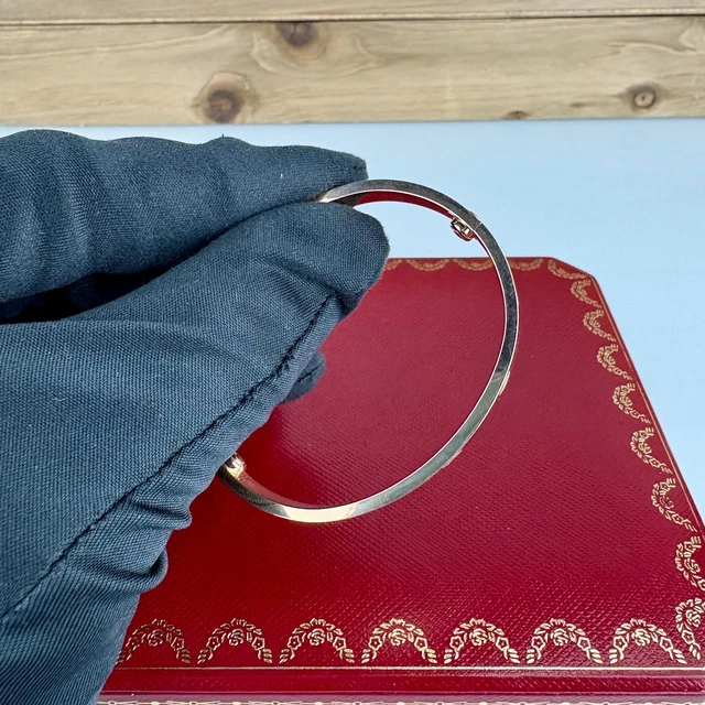 Bracelet Cartier Love en or rose 18 carats, taille 16, ensemble complet avec papiers