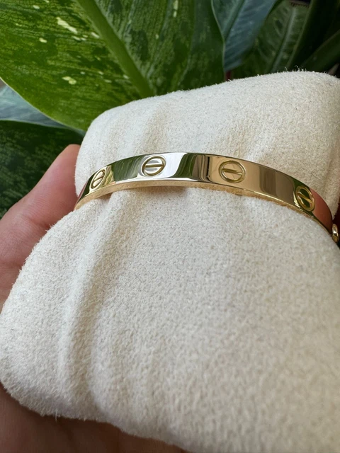 Bracelet Love Cartier en or jaune 18 carats, taille 16, avec boîte et certificat - B4034