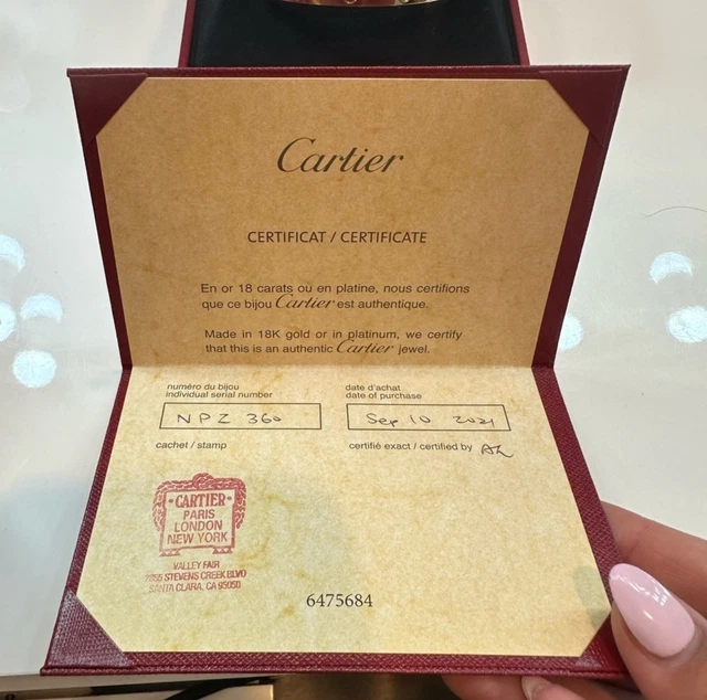 Bracelet Cartier Love 4 diamants 18 carats jaune taille 20 cm