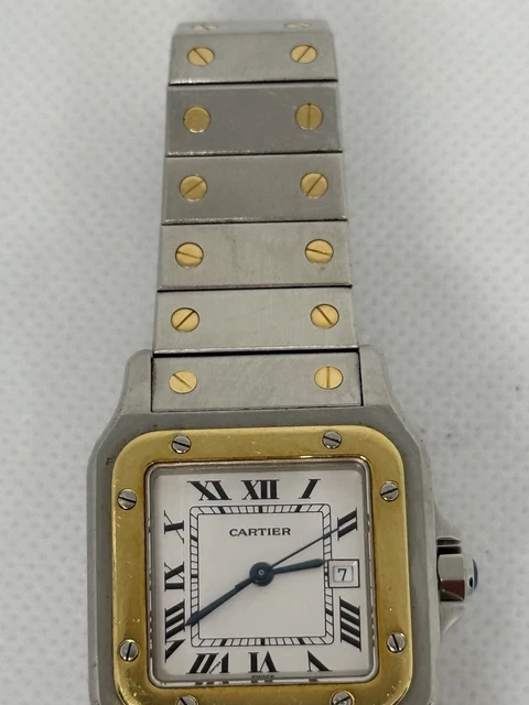 Montres Cartier Santos Date Réf. 81036288 Cadran Blanc Automatique 29 mm 2961