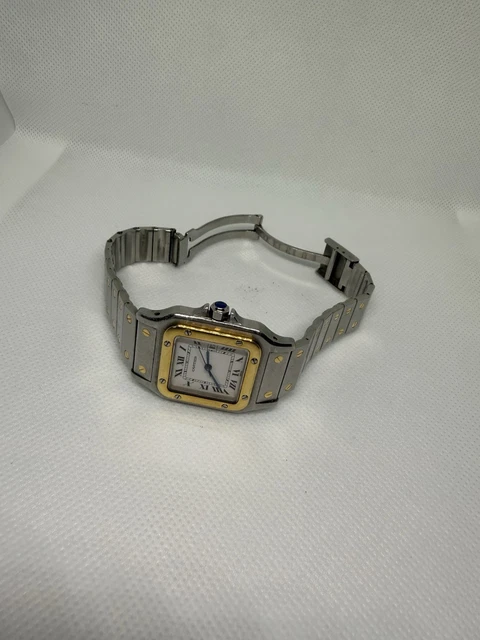 Montres Cartier Santos Date Réf. 81036288 Cadran Blanc Automatique 29 mm 2961