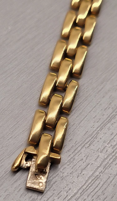 Bracelet Cartier Panthère à 3 rangs en or jaune 18 carats, très bon état
