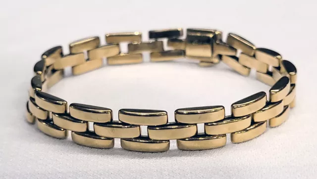 Bracelet Cartier Panthère à 3 rangs en or jaune 18 carats, très bon état