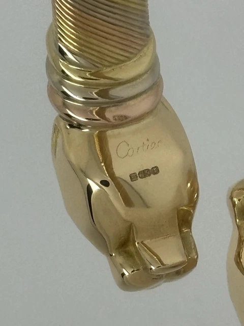 Bracelet Cartier Panthère Cougar Trinity en or jaune, blanc et rose 18 carats, service 2025