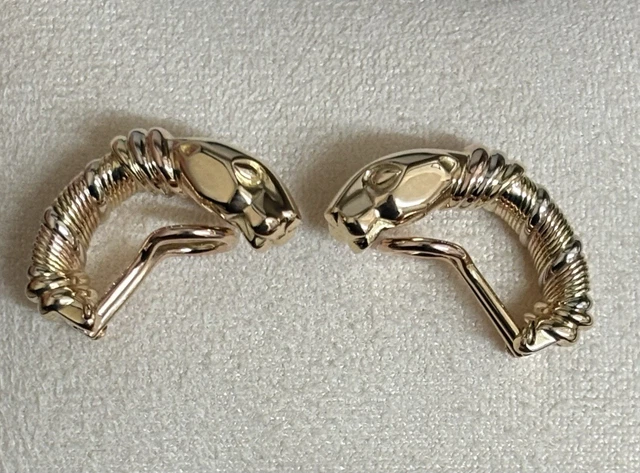 Boucles d'oreilles Trinity Cartier Panthère Cougar en or jaune, blanc et rose 18 carats, service 2025