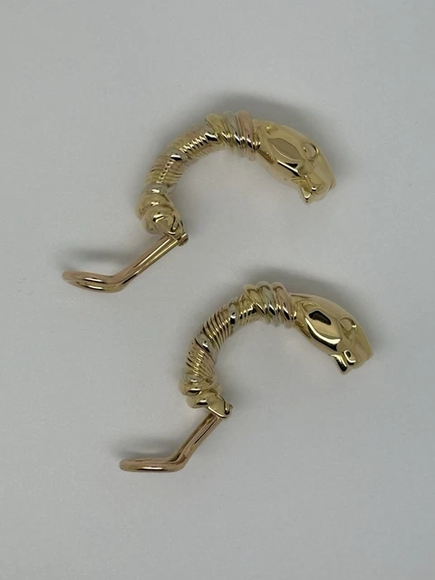 Boucles d'oreilles Trinity Cartier Panthère Cougar en or jaune, blanc et rose 18 carats, service 2025