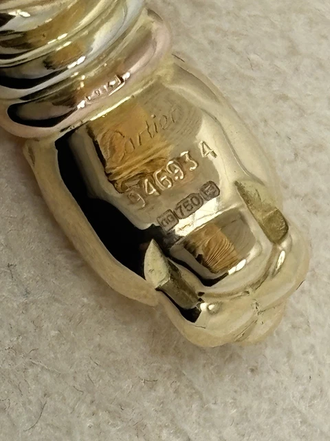 Boucles d'oreilles Trinity Cartier Panthère Cougar en or jaune, blanc et rose 18 carats, service 2025