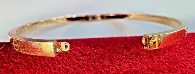 Bracelet Cartier Love en or rose, modèle moyen, avec boîte et documents d'origine.