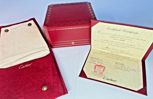 Bracelet Cartier Love en or rose, modèle moyen, avec boîte et documents d'origine.