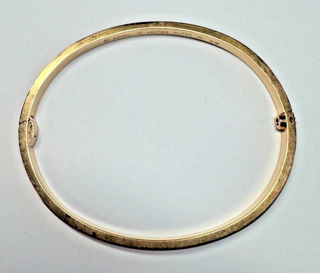 Bracelet Cartier Love en or rose, modèle moyen, avec boîte et documents d'origine.