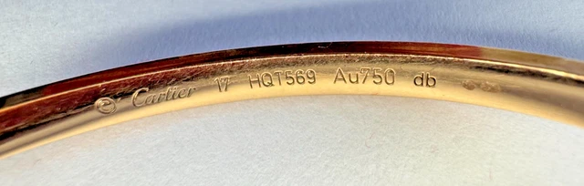 Bracelet Cartier Love en or rose, modèle moyen, avec boîte et documents d'origine.