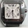 Montre Cartier Santos 100 XL Chronographe Acier Inoxydable pour Homme, avec boîte et papiers W20090X8