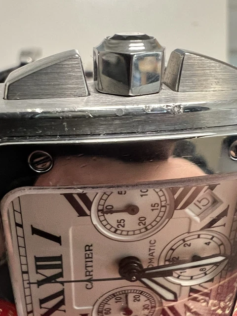 Montre Cartier Santos 100 XL Chronographe Acier Inoxydable pour Homme, avec boîte et papiers W20090X8