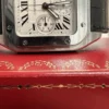 Montre Cartier Santos 100 XL Chronographe Acier Inoxydable pour Homme, avec boîte et papiers W20090X8