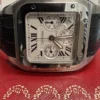 Montre Cartier Santos 100 XL Chronographe Acier Inoxydable pour Homme, avec boîte et papiers W20090X8