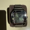Montre Cartier Santos à cadran vert, grande taille, WSSA0062