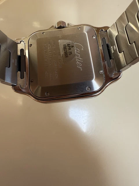 Montre Cartier Santos à cadran vert, grande taille, WSSA0062