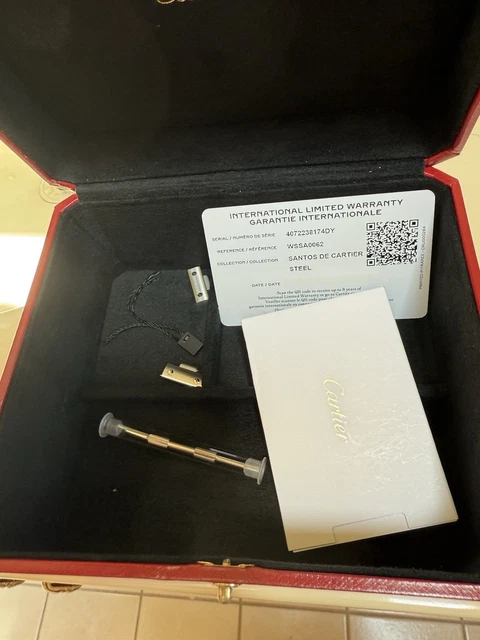 Montre Cartier Santos à cadran vert, grande taille, WSSA0062