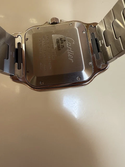 Montre Cartier Santos à cadran vert, grande taille, WSSA0062