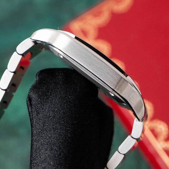 Montre Cartier Santos Medium Blanche 2021 Romaine 35 mm Acier Inoxydable Automatique WSSA0029