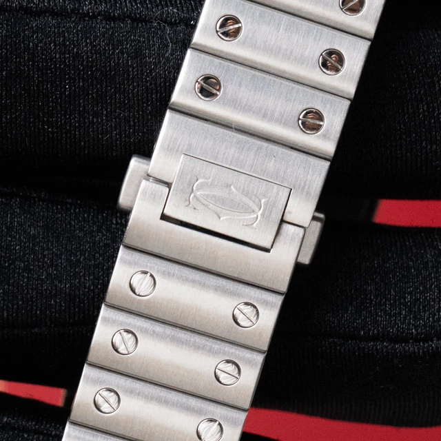 Montre Cartier Santos Medium Blanche 2021 Romaine 35 mm Acier Inoxydable Automatique WSSA0029