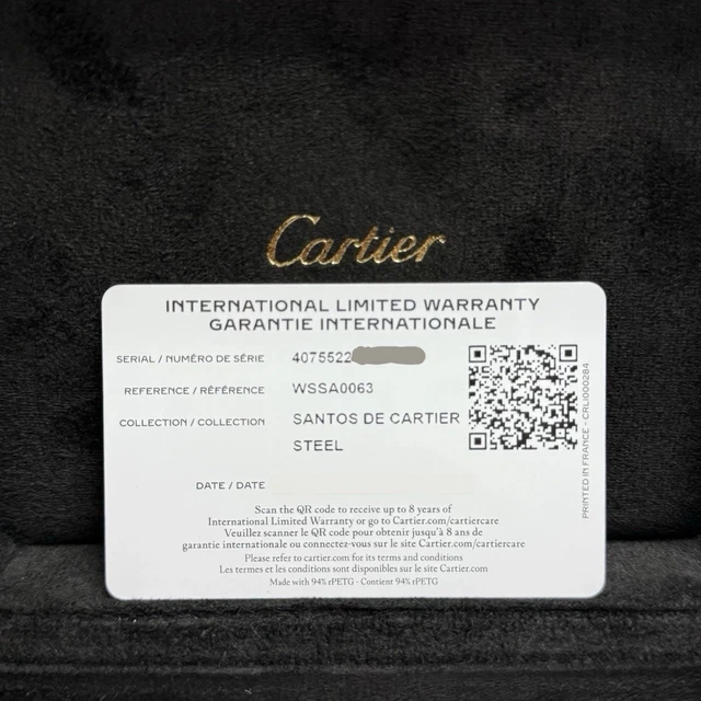 Montre Cartier Santos en acier, automatique, 35 mm, cadran bleu, bracelet WSSA0063