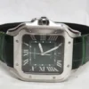 Montre Cartier Santos Wssa0062 Grand Modèle Cadran Vert SS Coffret Carte de Garantie
