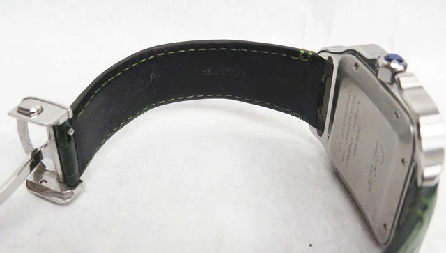 Montre Cartier Santos Wssa0062 Grand Modèle Cadran Vert SS Coffret Carte de Garantie