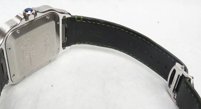 Montre Cartier Santos Wssa0062 Grand Modèle Cadran Vert SS Coffret Carte de Garantie