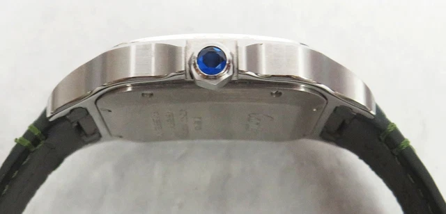 Montre Cartier Santos Wssa0062 Grand Modèle Cadran Vert SS Coffret Carte de Garantie