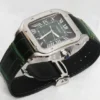 Montre Cartier Santos Wssa0062 Grand Modèle Cadran Vert SS Coffret Carte de Garantie
