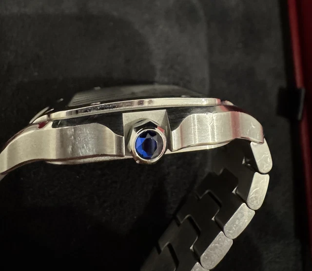 Montre Cartier Santos de Cartier Medium en acier inoxydable WSSA0029, coffret et papiers