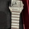 Montre Cartier Santos de Cartier Medium en acier inoxydable WSSA0029, coffret et papiers
