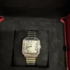 Montre Cartier Santos de Cartier Medium en acier inoxydable WSSA0029, coffret et papiers