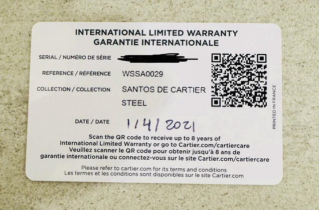 Montre Cartier Santos de Cartier Medium en acier inoxydable WSSA0029, coffret et papiers