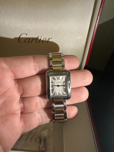 Montre Cartier Tank Anglaise Petit Acier / Or Femme W5310036