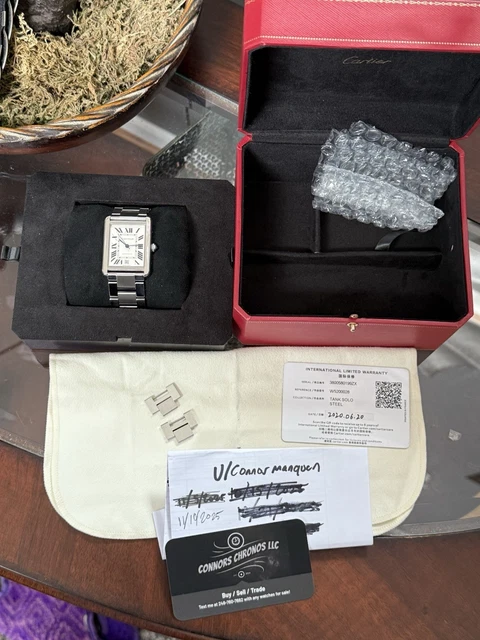 Cartier Tank Solo XL W5200028 - 2020 - Boîte et papiers