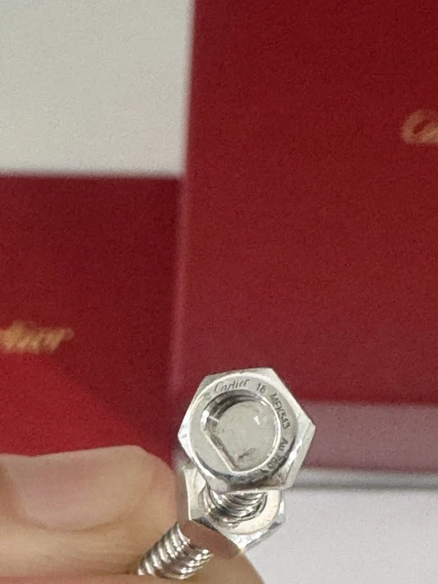 Bracelet Cartier Écrou en or blanc, taille 18