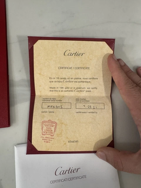 Bracelet Cartier Écrou en or blanc, taille 18