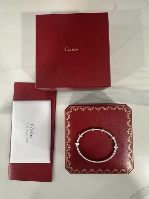 Bracelet Cartier Écrou en or blanc, taille 18