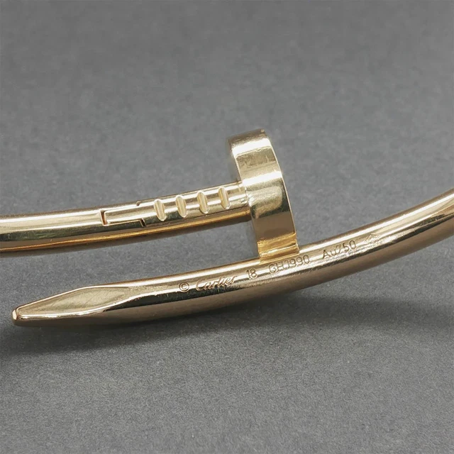 Estate Cartier 18K Rose Gold Juste En Clou Classic Bracelet