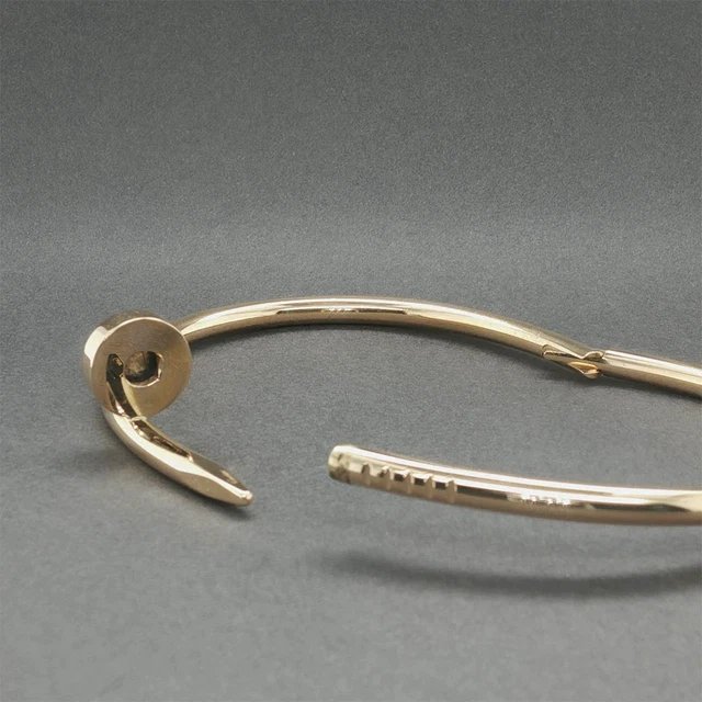 Estate Cartier 18K Rose Gold Juste En Clou Classic Bracelet