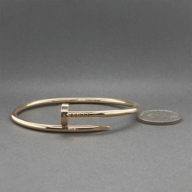 Estate Cartier 18K Rose Gold Juste En Clou Classic Bracelet
