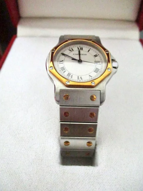 *Authentique* Rare CARTIER Santos Octagon 187902 État incroyable dans sa boîte !